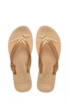 Шлепанцы на танкетке Havaianas, желтый