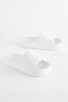 Шлепанцы на толстой подошве Next, белый