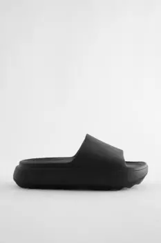 Шлепанцы на толстой подошве Next, черный