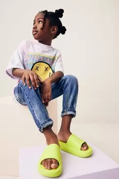 Шлепанцы на толстой подошве Next, зеленый