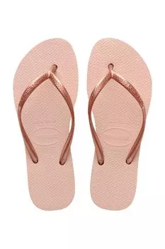 Шлепанцы на тонких бретелях на платформе Havaianas, розовый