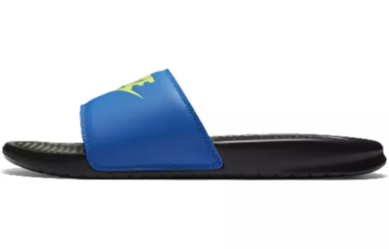 Шлепанцы и сланцы Nike Benassi Jdi Mismatch Fashion Unisex Blue Black Slippers 'Black'