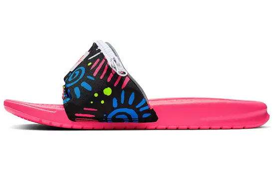 Шлепанцы и сланцы Nike Benassi Jdi Print Slide Fanny Pack Neon
