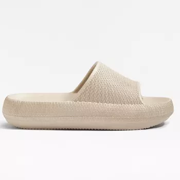 Шлепанцы Oysho Flatform, кремовый