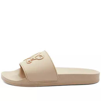 Шлепанцы Palm Angels Monogram Logo Pool, бежевый