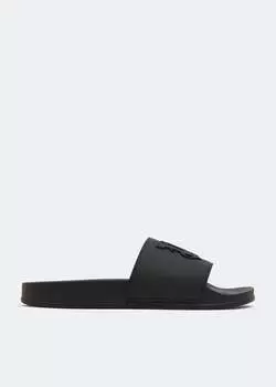 Шлепанцы Palm Angels Monogram Pool, черный