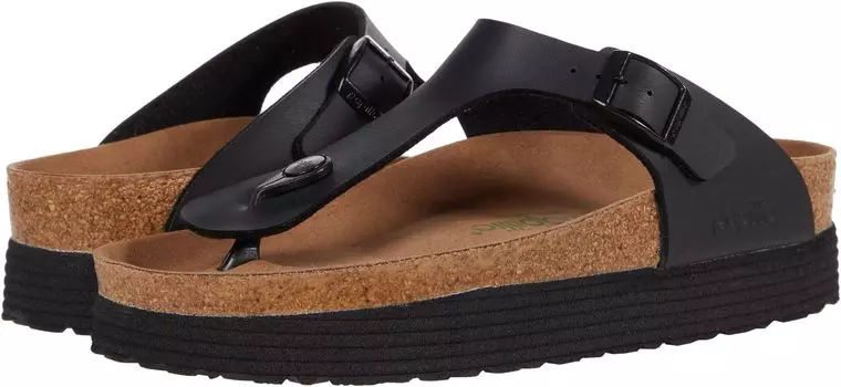 Шлепанцы Papillio by Birkenstock Gizeh Platform Vegan Sandal Birkenstock, цвет Black Birko-Flor