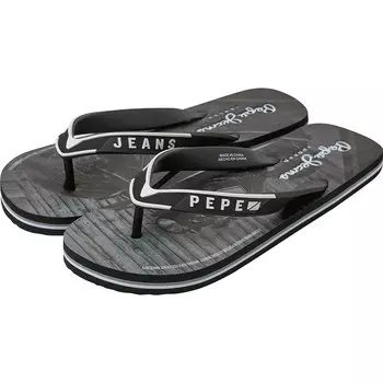 Шлепанцы Pepe Jeans Pool Motorbike, черный