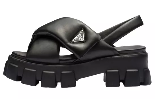 Женские сандалии Prada Monolith, черный