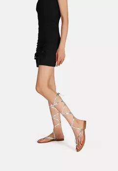 Шлепанцы Queen Helena, серебристый