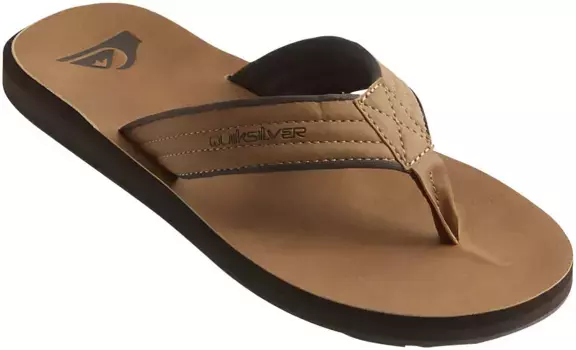 Шлепанцы Quiksilver "CARVER NUBUCK", коричневый