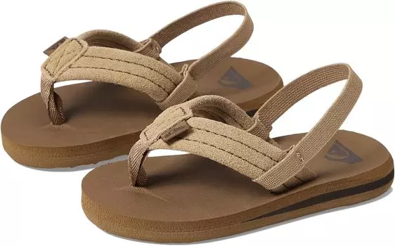 Шлепанцы Quiksilver Kids Carver Suede Core Flip Flops Quiksilver, цвет Tan 1
