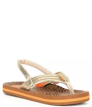 Шлепанцы Reef Girls' Little Ahi Wild (для младенцев), золотой