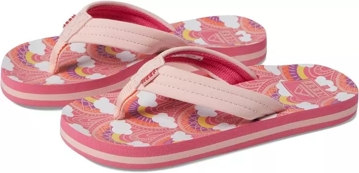 Шлепанцы Reef Kids Ahi Flip Flop Reef, цвет Rainbows and Clouds