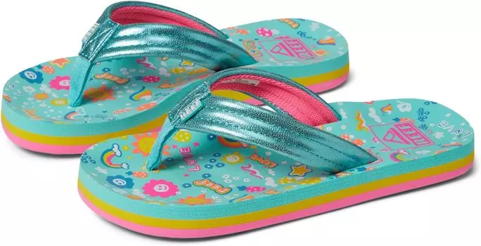 Шлепанцы Reef Kids Ahi Flip Flop Reef, цвет Love Rainbow