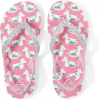 Шлепанцы Reef Kids Lil Stargazer Prints Flip Flop Reef, цвет Unicorn Float