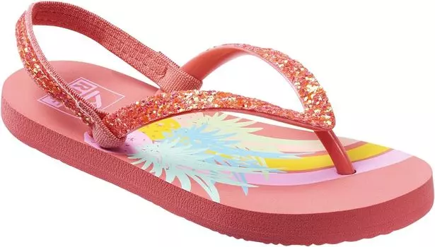 Шлепанцы Reef Kids Lil Stargazer Prints Flip Flop Reef, цвет Pineapple Rainbows