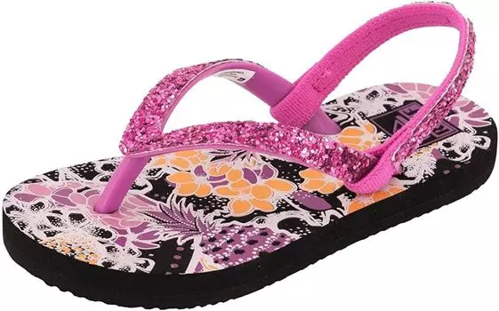 Шлепанцы Reef Kids Lil Stargazer Prints Flip Flop Reef, цвет Pineapple Floral
