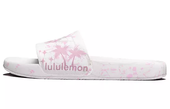 Шлепанцы Restfeel Slide женские розовые/белые Lululemon