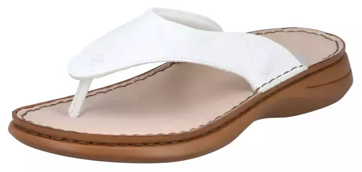 Шлепанцы Rieker, летняя обувь, тапочки с носком, белый