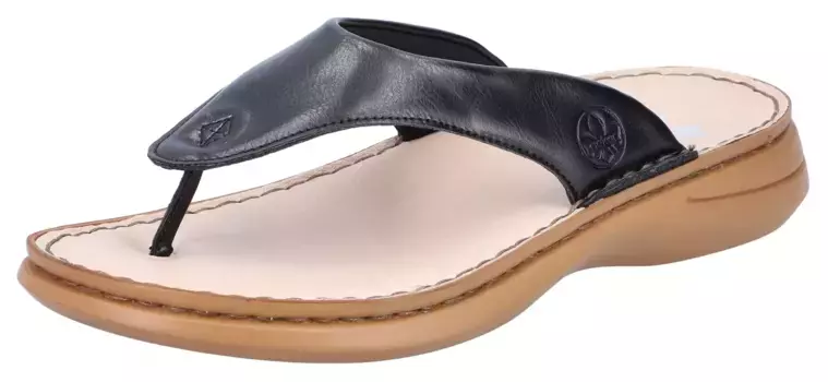 Шлепанцы Rieker, летняя обувь, тапочки с носком, черный