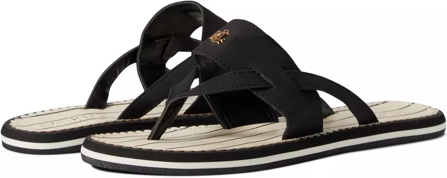 Шлепанцы Rosalind Sandal LAUREN Ralph Lauren, цвет Black Nubuck PU