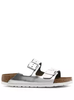 Шлепанцы с эффектом металлик BIRKENSTOCK