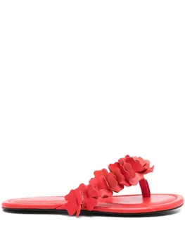 Шлепанцы с цветочной аппликацией SANDRO, красный