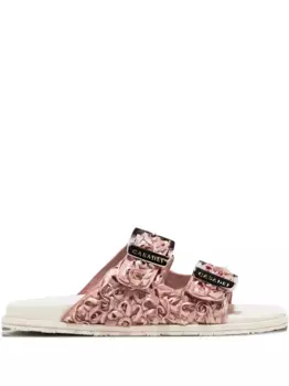 Шлепанцы с декорированной пряжкой Casadei, розовый