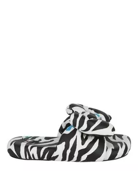 Шлепанцы с дополнительной мягкой подкладкой и принтом зебры Off-White, цвет Black White