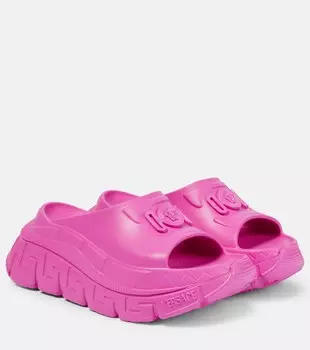 Шлепанцы с изображением медузы Versace, розовый