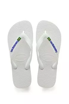 Шлепанцы с логотипом бразильского флага Havaianas, белый