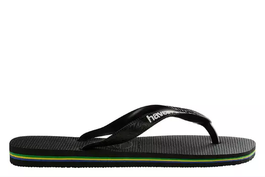 Шлепанцы с логотипом Бразилии Havaianas, черный