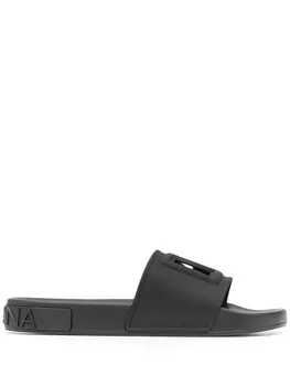 Шлепанцы с логотипом DG Dolce & Gabbana, черный