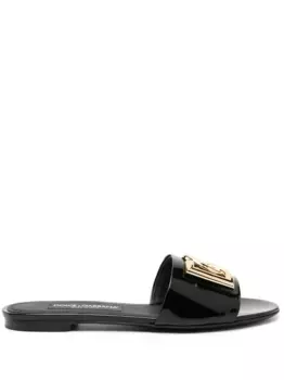 Шлепанцы с логотипом DG DOLCE & GABBANA, черный