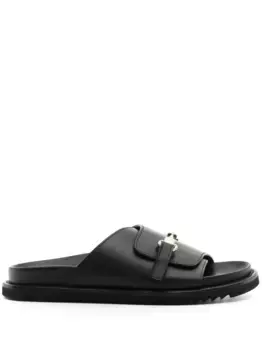 Шлепанцы с логотипом Doucal's, черный