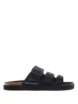 Шлепанцы с логотипом Emporio Armani, черный