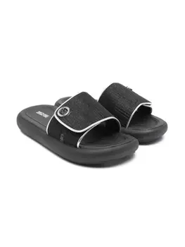 Шлепанцы с логотипом Michael Kors Kids, черный