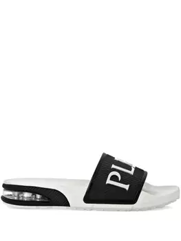 Шлепанцы с логотипом Plein Sport, черный