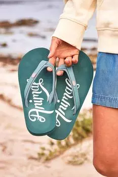 Шлепанцы с логотипом Swish из переработанного сырья Animal, зеленый