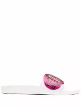 Шлепанцы с логотипом VERSACE, белый