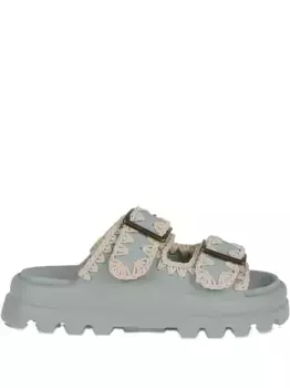 Шлепанцы с пряжками Mou, синий