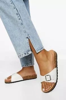 Шлепанцы с пряжкой boohoo, белый
