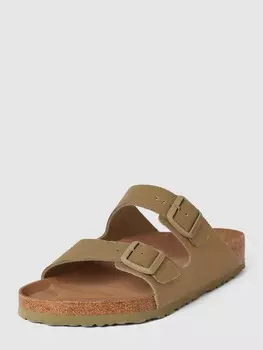 Шлепанцы с пряжкой, модель Arizona Rivet Birkenstock, бежевый
