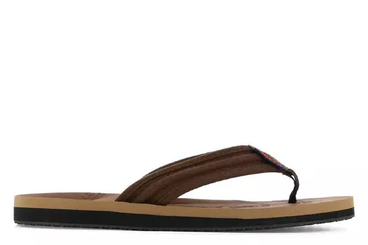 Шлепанцы с якорем Eleven, коричневый