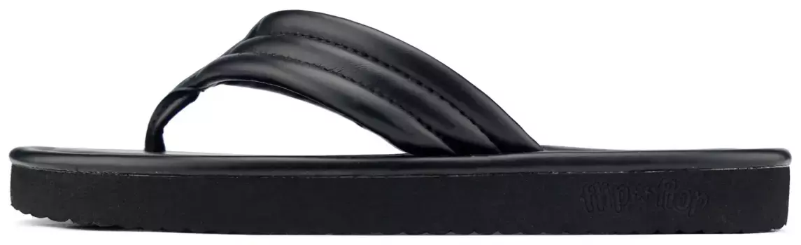 Шлепанцы с разделителем пальцев "fauna*flip", летняя обувь, тапочки с мягким носком Flip Flop, черный