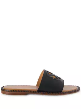 Шлепанцы с тиснением Twist Arrow OFF-WHITE, черный