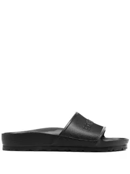 Шлепанцы с тисненым логотипом BIRKENSTOCK, черный