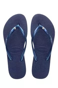 Шлепанцы с узким ремешком и кристаллами SW II Havaianas, синий
