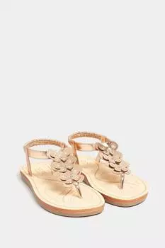 Шлепанцы с узором бабочка стразами и очень широким кроем Yours, желтый